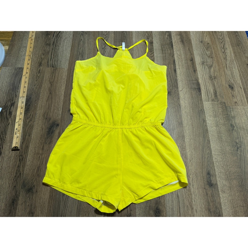 Fabletics Romper Women's Size Medium Yellow Tank Top and Shorts